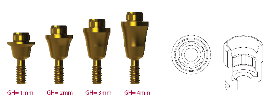 DAS Multi-Unit abutment rovný, gingivální výška 4 mm