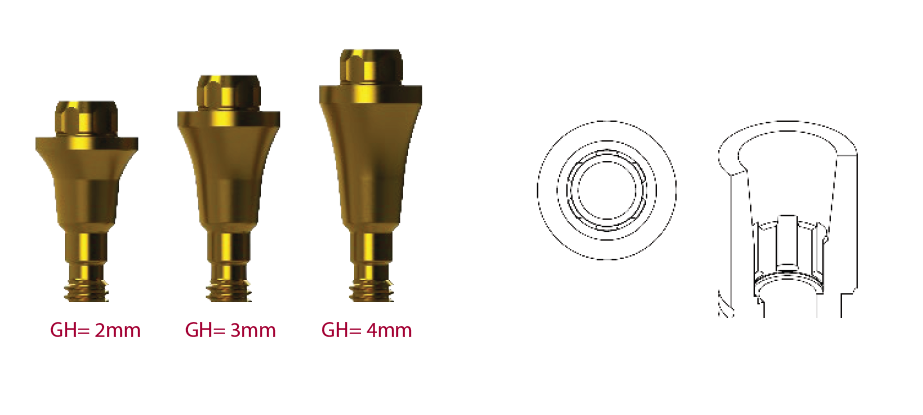 DAS Multi-Unit abutment rovný, gingivální výška 4 mm